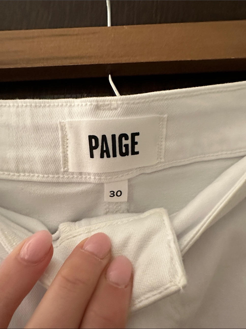 PAIGE White High-Rise Denim Cutoff Shorts - Picture 3 of 4